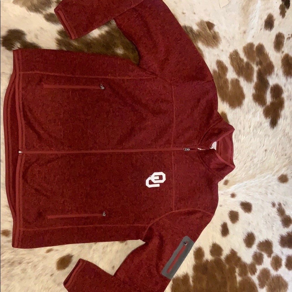 Mens OU Sweater Zip Up Jacket XL